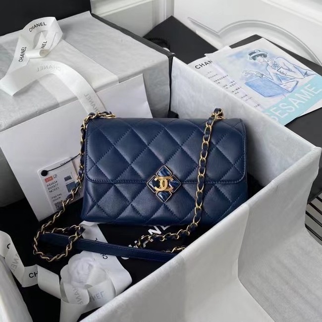 Imitation Top Chanel Flap Shoulder Bag Original leather AS2634 blue HY3692tr16