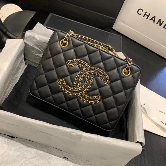 Knockoff AAAAA CHANEL 2020 New Style Original Leather AS1516 black HY17884Jc39
