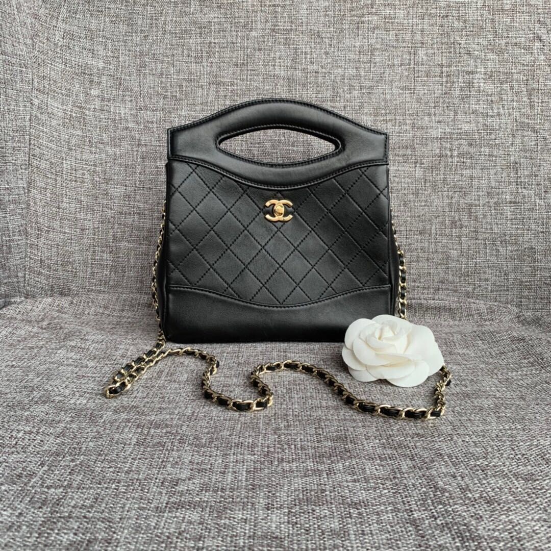 Knockoff AAAAA CHANEL Shopping Bag Mini Tote B57979 Black HY2554Jc39
