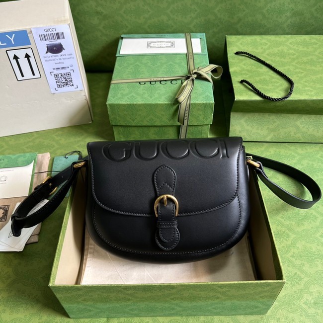 Knockoff Best Gucci Horsebit 1955 shoulder bag 675923 black HY6486sm35