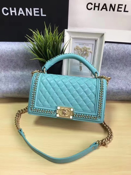 Knockoff Boy Chanel Flap Bag Original Calfskin Leather A67086B Green HY16707yK94
