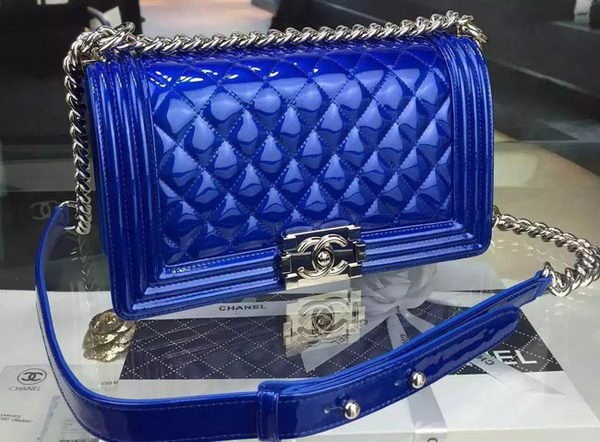 Knockoff Boy Chanel Flap Shoulder Bag Original Leather A5708 Blue HY10667fY84