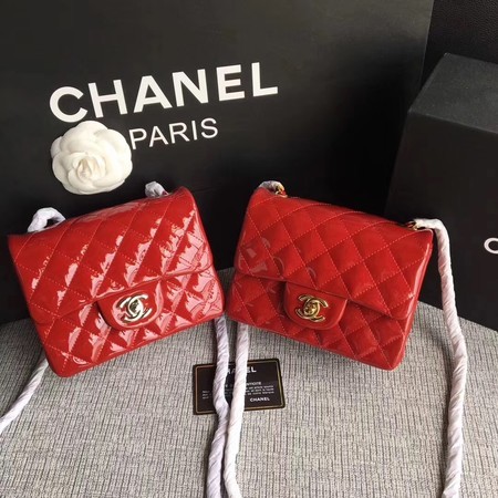 Knockoff Chanel Classic Flap mini Bag Original Leather A1115 Red HY4247yN38