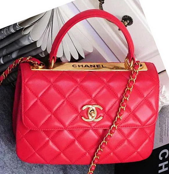 Knockoff Chanel Classic Top Flap Bag Original Sheepskin Leather A92236 Red HY15612yK94
