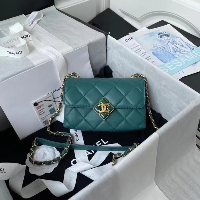 Knockoff Chanel Flap Shoulder Bag Original leather AS2633 green HY4421Ez66