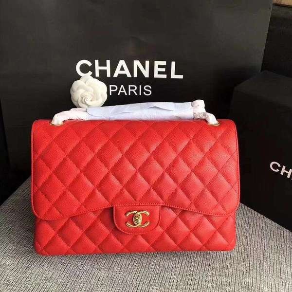 Knockoff Chanel Flap Shoulder Bags Red Original Calfskin Leather CF1113 Gold HY19386Ez66