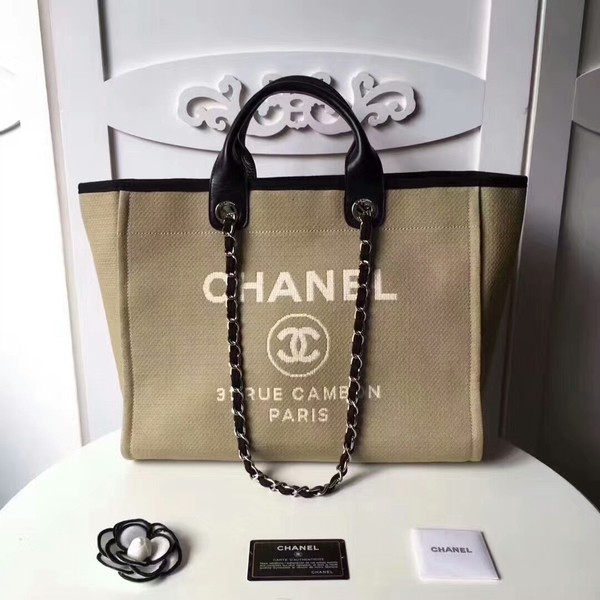 Knockoff Chanel Medium Original Canvas Leather Tote Shopping Bag 66941I HY24850Lg61