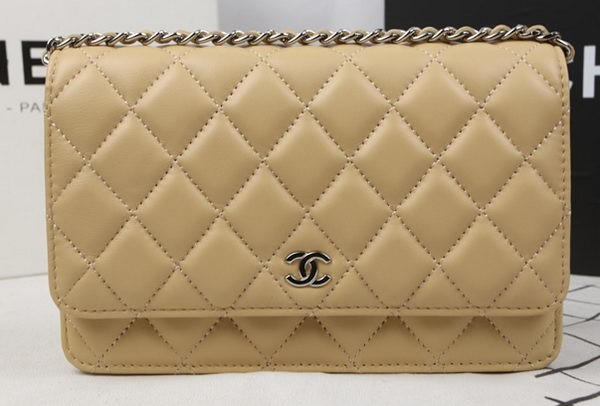 Knockoff Chanel mini Flap Bag Original Sheepskin Leather A33814 Apricot HY14265Lg61