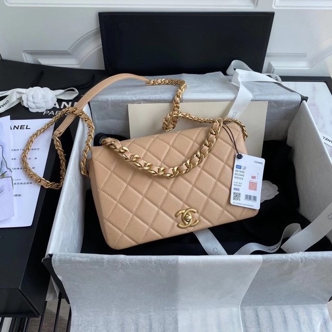 Knockoff Chanel Original Lather Flap Bag AS36555 Beige HY19453ch31