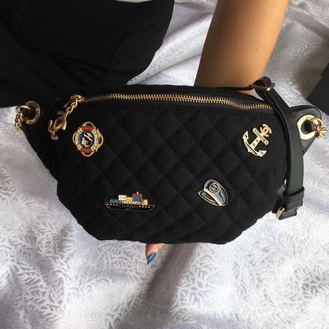 Knockoff Chanel Original Waist Bag A57869 black HY17926Ez66