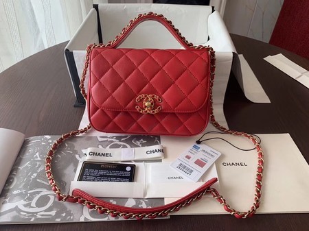 Knockoff Chanel Shoulder Bag Original Leather Red 63593 Gold HY13573JF45