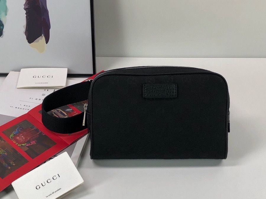 Knockoff Gucci GG Original GG Leather belt bag 449174 Black HY15247yK94
