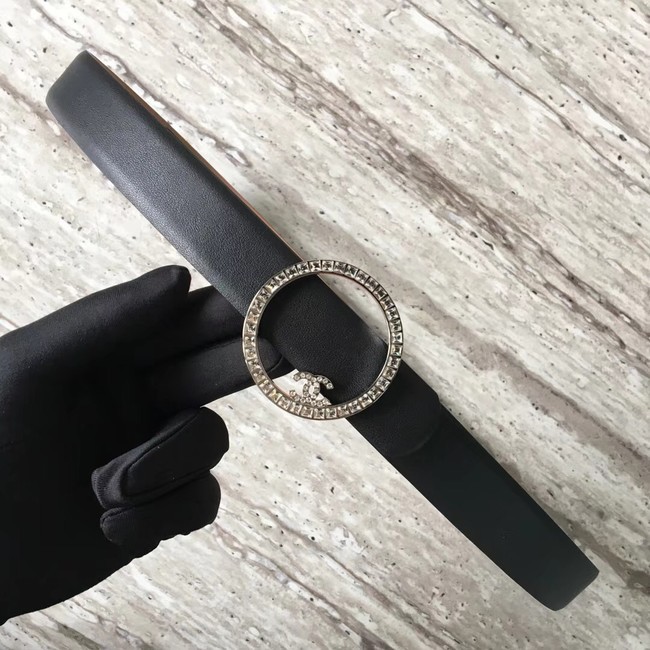 Knockoff High Quality Chanel Original Calf leather Belt 56990 black HY8587Lg12