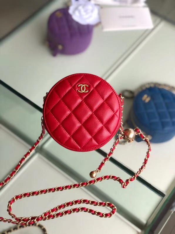 Knockoff High Quality Chanel Original mini Sheepskin bag AS1449 red HY10412Lg12