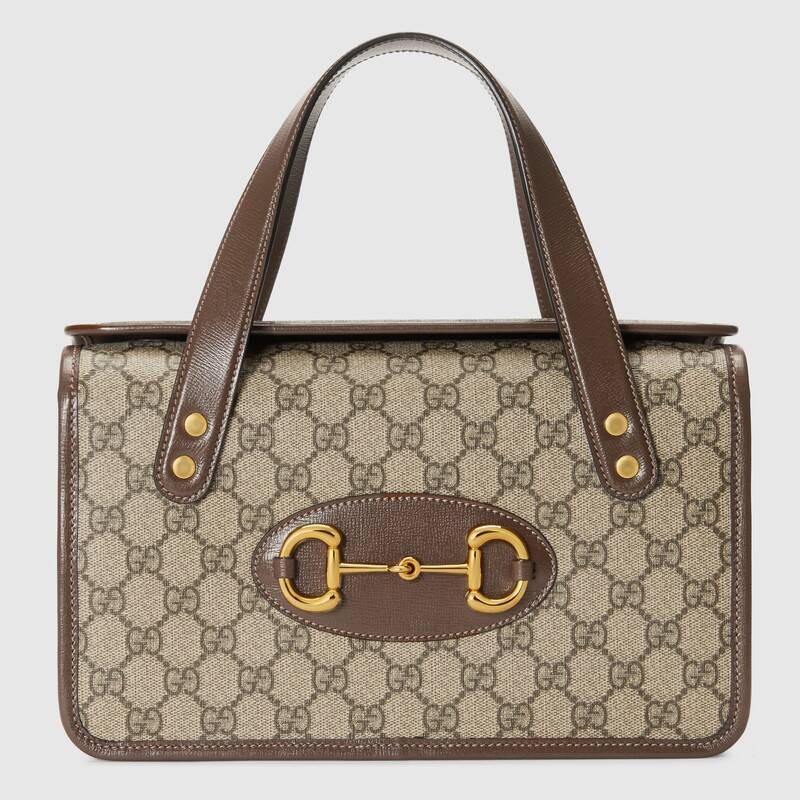 Knockoff High Quality Gucci Horsebit 1955 small top handle bag 627323 Brown HY26837Lg12