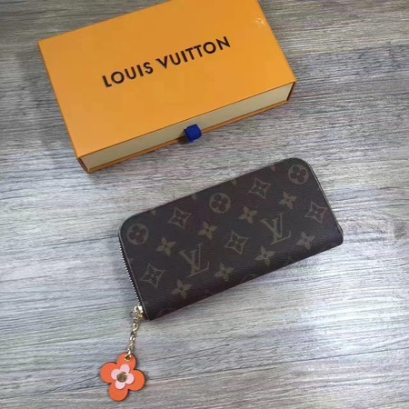 Knockoff High Quality Louis Vuitton Monogram Canvas CLEMENCE WALLET M64201 Orange HY23552Lg12