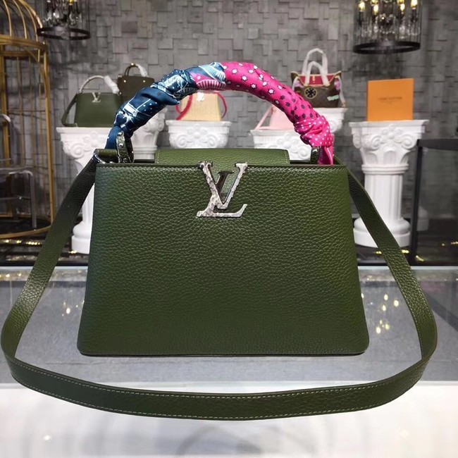 Knockoff High Quality Louis vuitton original CAPUCINES PM M94587 green HY557Lg12