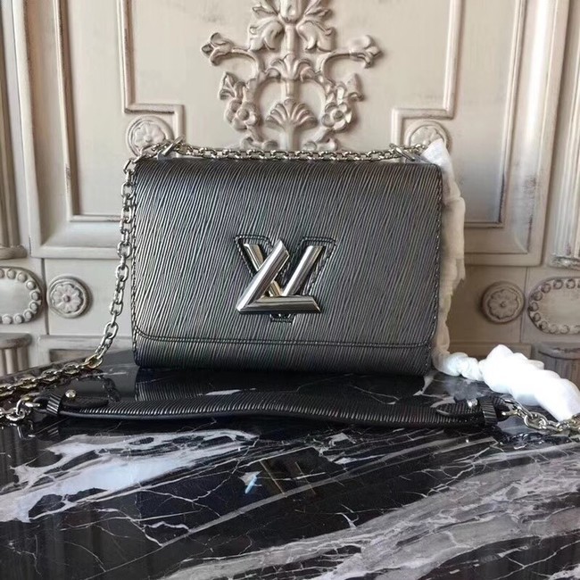 Knockoff High Quality Louis vuitton original epi leather TWIST MM M50332 Silver grey HY8606FA65