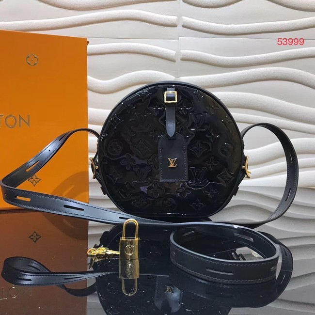Knockoff Louis vuitton original Monogam vernis BOITE CHAPEAU SOUPLE M53999 black HY5384eF76