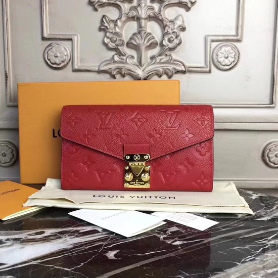 Knockoff Louis Vuitton Original Monogram Empreinte Metis Wallet 62459 red HY18323cS18