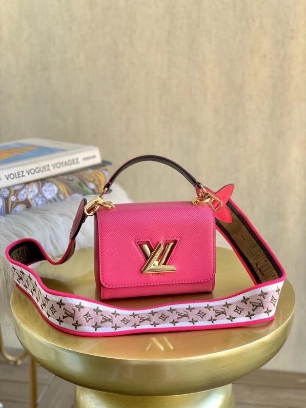 Knockoff Louis vuitton original TWIST MM M57050 Agathe Rose Pink HY7408ch31