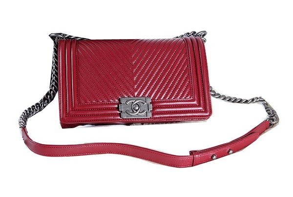 Le Boy Chanel Flap Shoulder Bag Original Leather CF67086 Burgundy HY18315Wi77