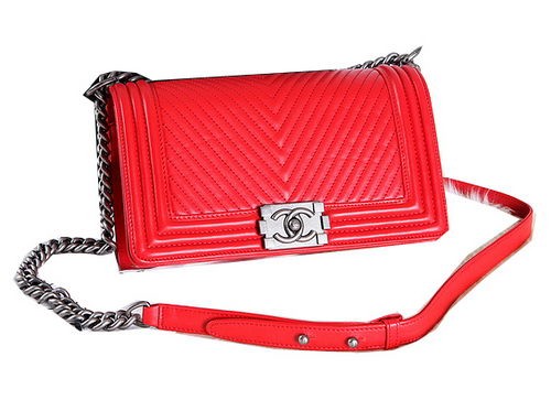 Le Boy Chanel Flap Shoulder Bag Original Leather CF67086 Red HY19988cP15