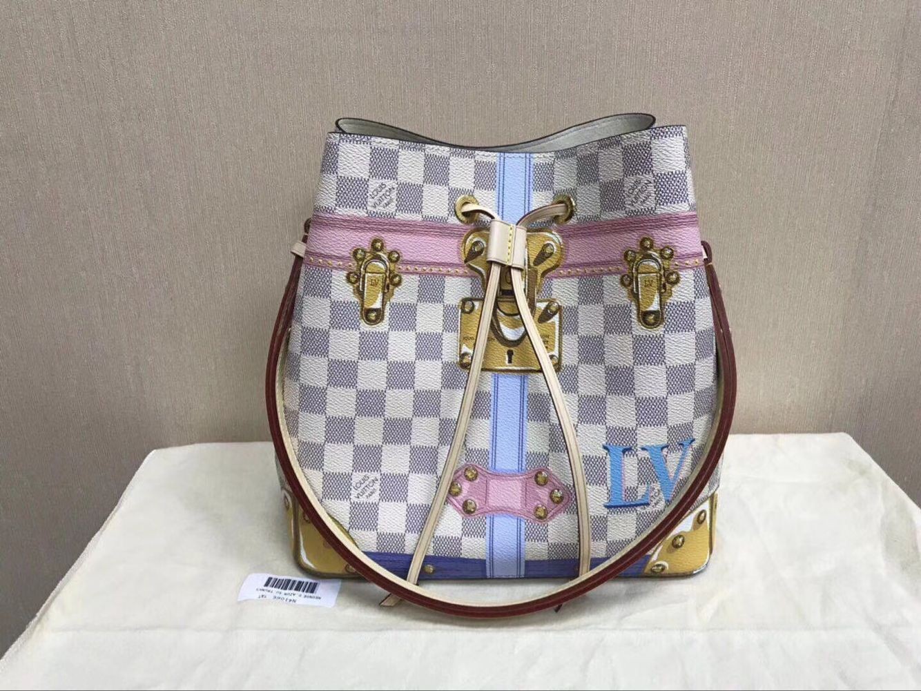 Louis Vuitton Damier Azur Canvas original bag neonoe M44020 HY13114va68