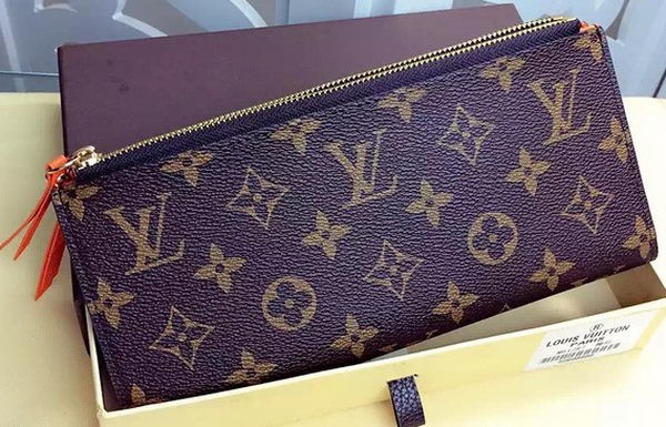 Louis Vuitton Monogram Canvas ADELE WALLET M61287 Orange HY2445ki86