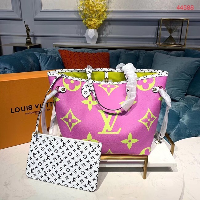 Louis Vuitton Monogram Canvas Original Leather NEVERFULL MM M44567 Pink HY10700dV68