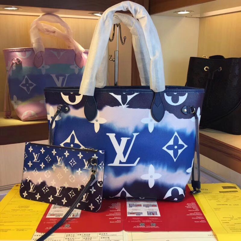 Louis Vuitton Monogram Canvas Original NEVERFULL M45128 blue HY17745KX86