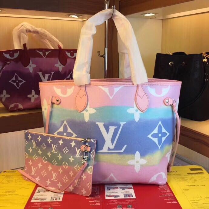 Louis Vuitton Monogram Canvas Original NEVERFULL M45128 pink HY5542rh54
