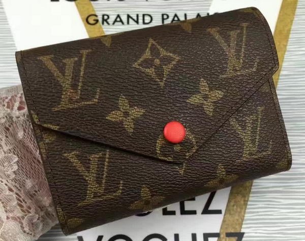 Louis Vuitton Monogram Canvas Victorine Wallet M62360 Red HY355vK93
