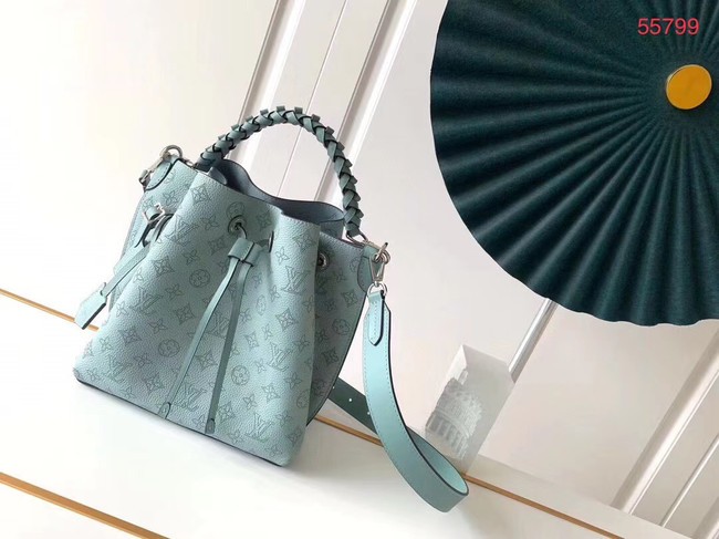 Louis Vuitton MURIA Mahina perforated calf leather M55800 sky blue HY16210Av26