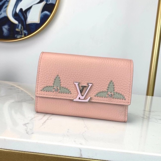 Louis vuitton original CAPUCINES wallet M63222 pink HY13831xa43