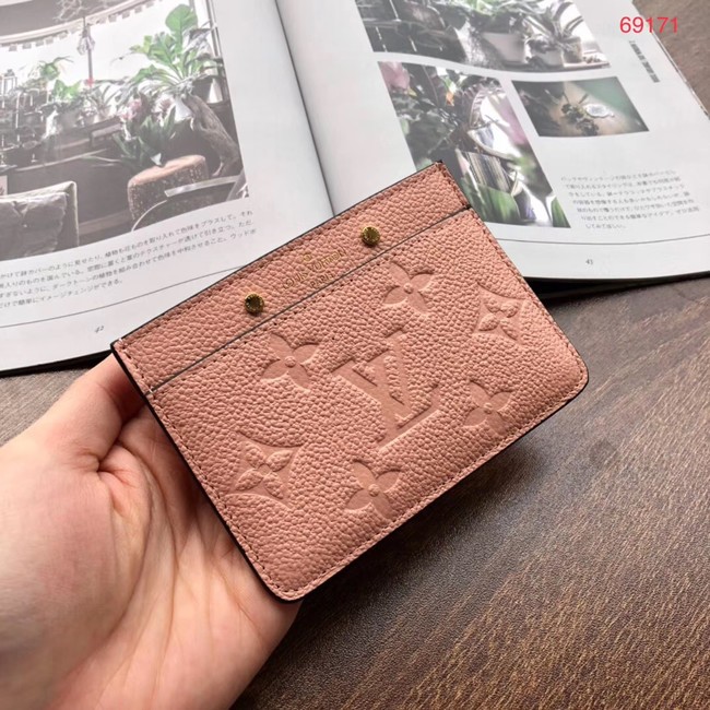 Louis vuitton original CARD HOLDER M69171 pink HY12576nV16