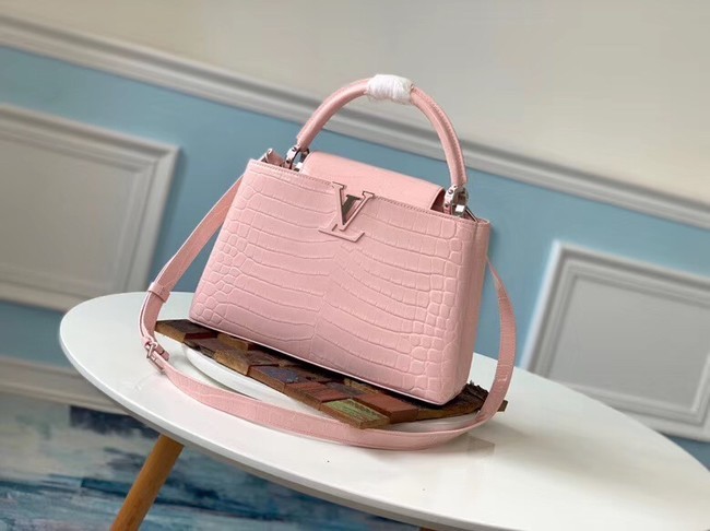 Louis vuitton original crocodile CAPUCINES PM M53665 Eau de Rose HY18965Mn81