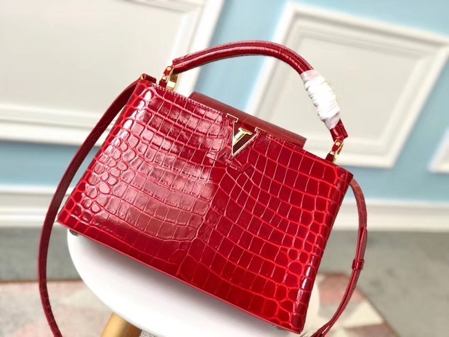 Louis vuitton original crocodile CAPUCINES PM N93163 red HY14520Zr53