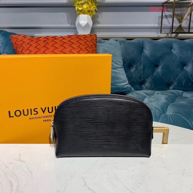 Louis vuitton original Epi Leather COSMETIC POUCH PM M52030 black HY26818JD28