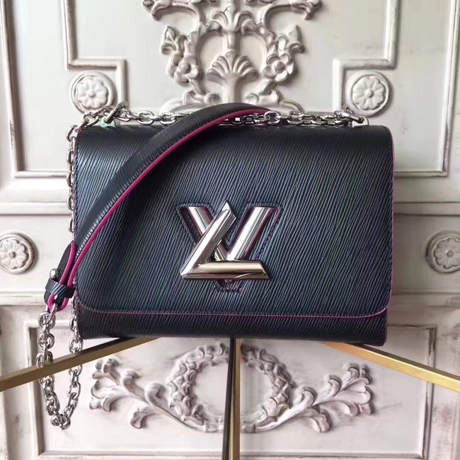 Louis vuitton original epi leather TWIST MM M50332 black&rose HY17629bm74