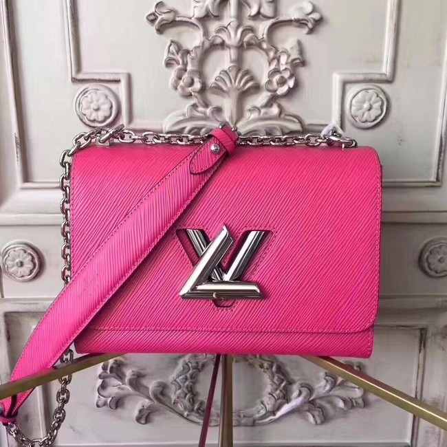 Louis vuitton original epi leather TWIST MM M50332 rose HY5249MO84
