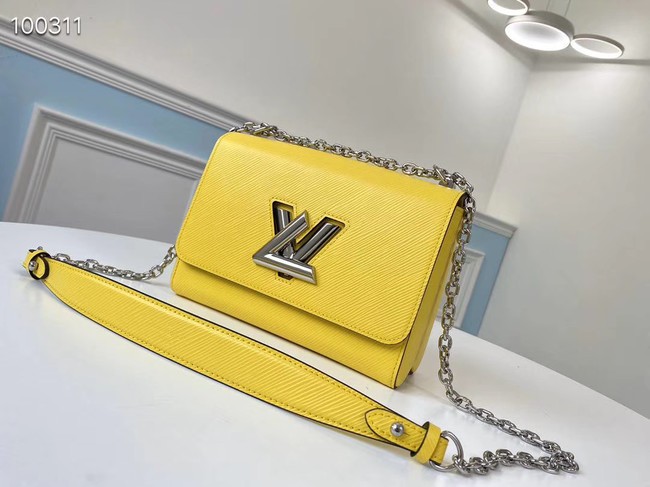Louis vuitton original epi leather TWIST MM M66119 yellow HY24706NP24