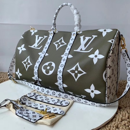 Louis Vuitton Original KEEPALL 50 M44590 Khaki HY2243PC54