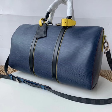 Louis vuitton original KEEPALL BANDOULIERE 50 M55149 blue HY4238UE80