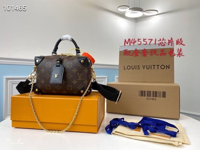 Louis vuitton original leather PETITE MALLE SOUPLE M45531 black HY5307XW58