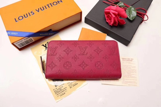 Louis vuitton original Mahina Leather wallet 61867 red HY1291DS71