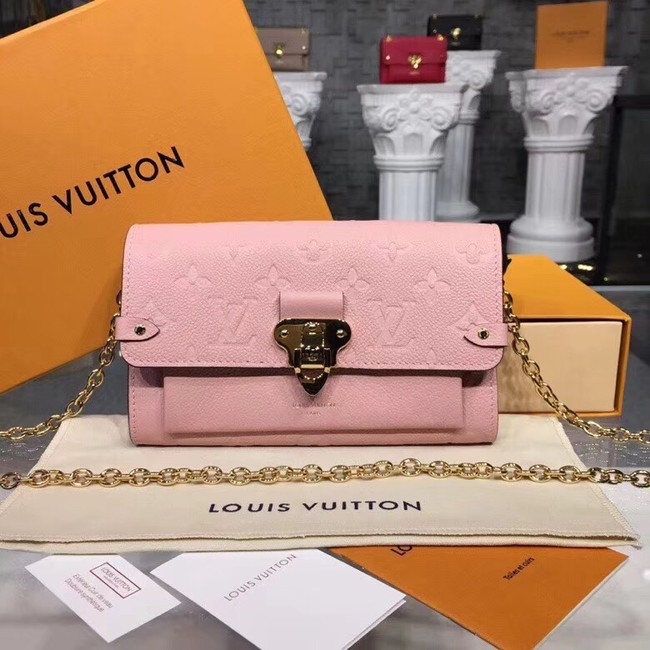 Louis vuitton original mongram empreinte CHAIN WALLET M63399 Rose Poudre HY24170nS91