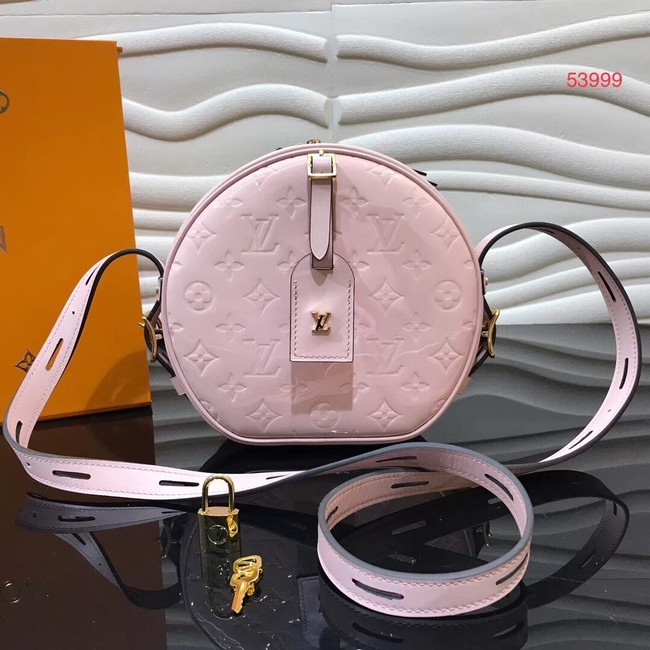 Louis vuitton original Monogam vernis BOITE CHAPEAU SOUPLE M53999 pink HY10961DV39
