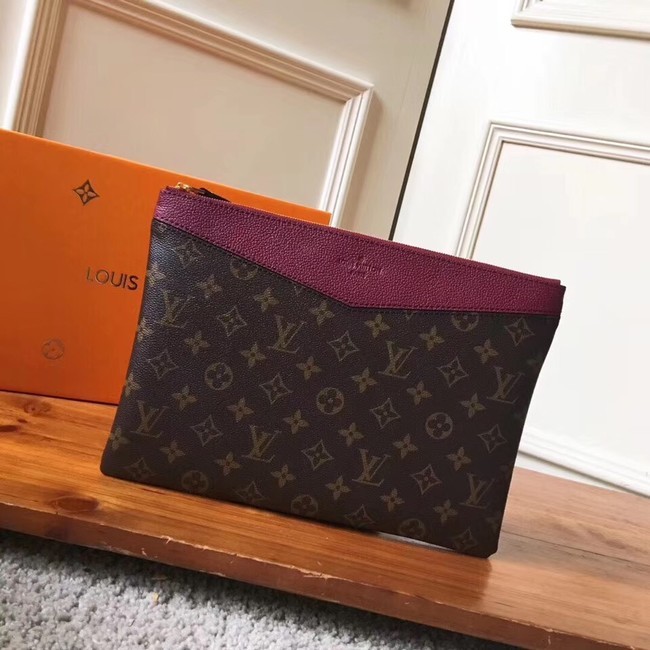 Louis vuitton original Monogram Canvas DAILY POUCH M62048 Bordeaux HY3312Ym74