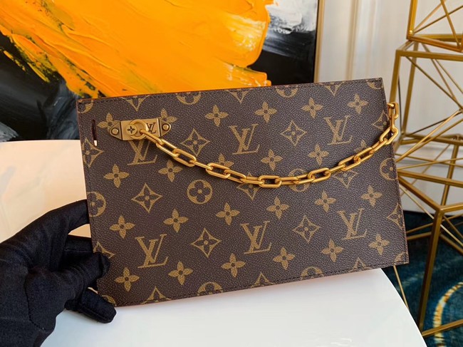 Louis Vuitton Original Monogram Canvas Zipper Clutch bag M44388 HY5730ki86